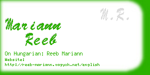 mariann reeb business card